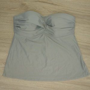 J Crew Grey Strapless Swim Top Tankini